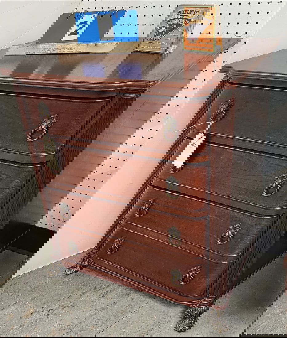 Cherry 4 Drawer Chest 29 1/2" H X 25 1/2" W X 17 3/4" D (1 of 2)