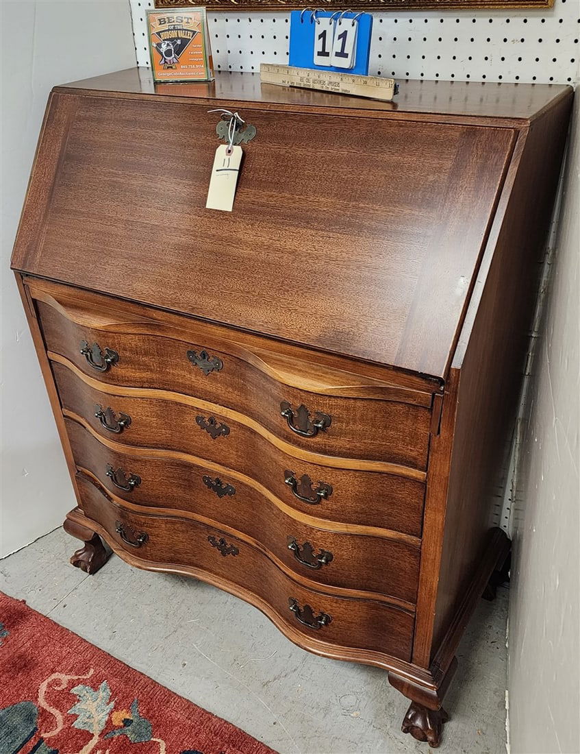 Mahogany Slant Front Desk 41 1/2" H X 34" W X 18" D (1 of 3)