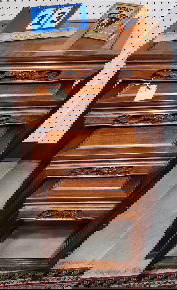 Chinese Mahogany Nest Of 4 Tables 26" H X 20" W X 14" D (1 of 2)