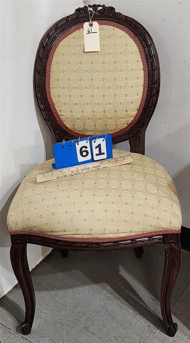 Uphols. Side Chair 26" H X 19" W X 16" D: Uphols. Side Chair 26" H X 19" W X 16" D