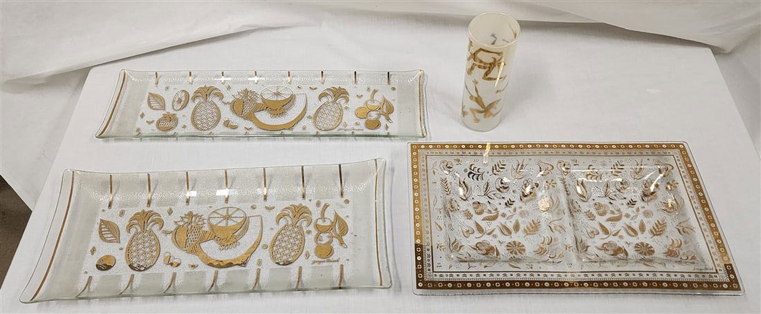 Tray 3 Mid Century Modern Georges Briard Serving Trays 1 1/4" H X 14 1/2" W X 8 1/2" D, 3/4" " X 18 (1 of 5)