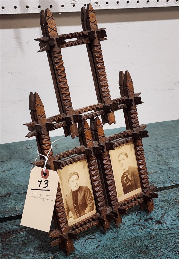 Tramp Art Dresser Frame 14 1/2" H X 9 1/2" W (1 of 6)