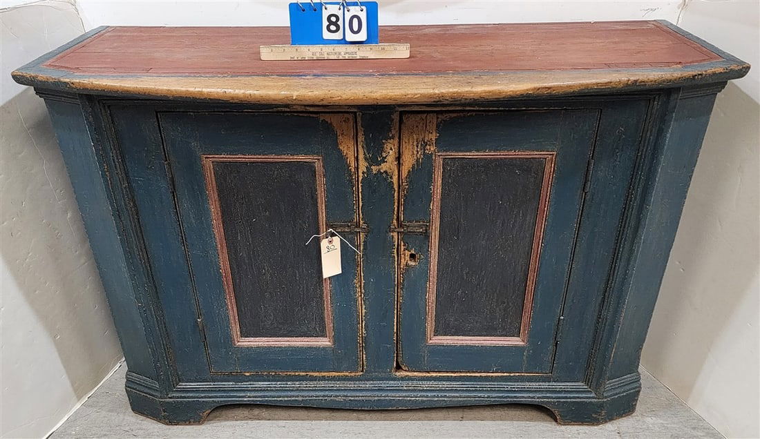 Primitive Ptd. 2 Door Cupboard 37" H X 56" W X 23" D (1 of 5)