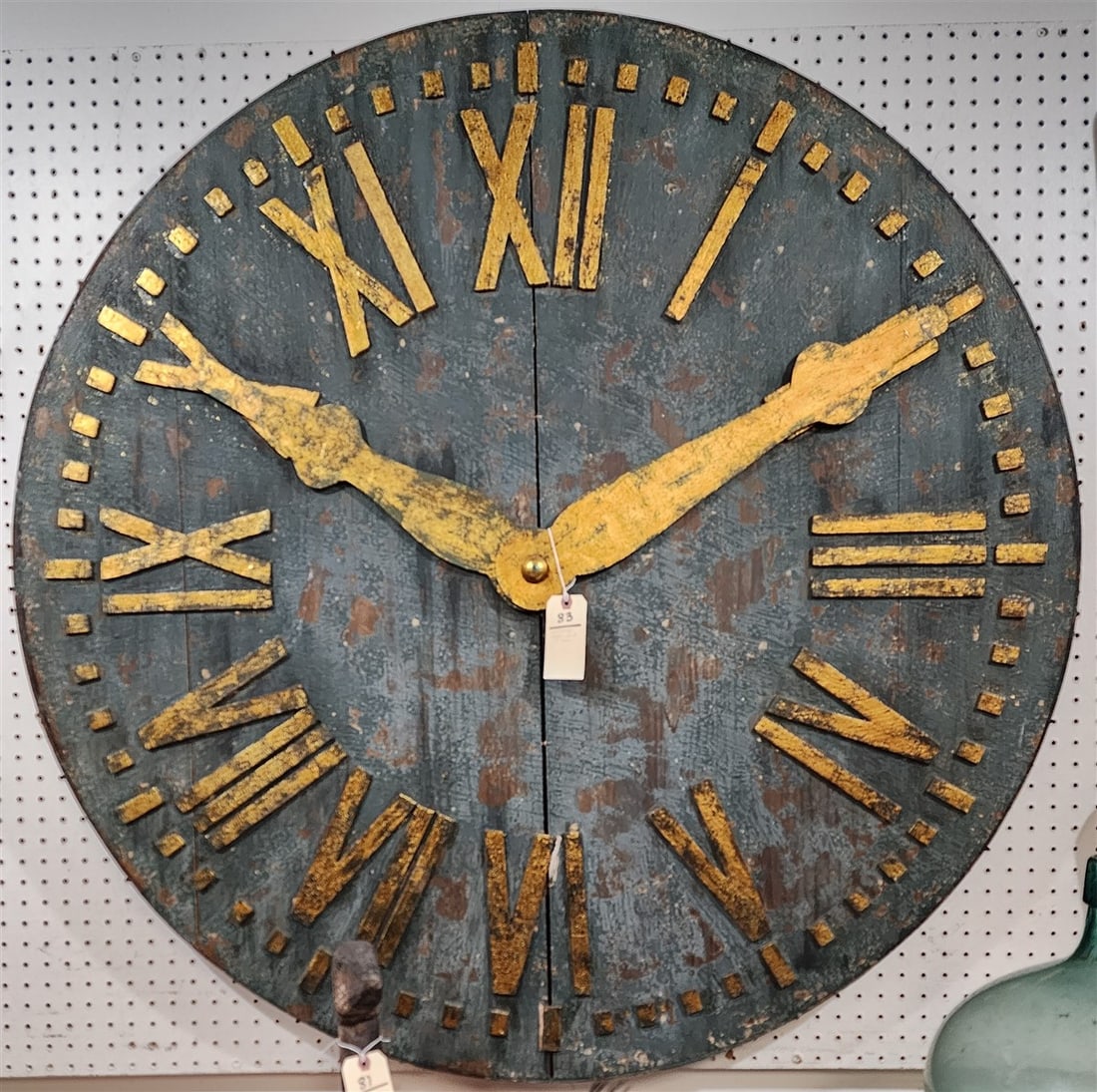 Vintage Folk Art Clock Face 4' Diam. (1 of 2)