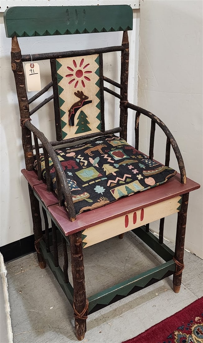 Adirondak Armchair 43" H X 20" W X 17" D: Adirondak Armchair 43" H X 20" W X 17" D