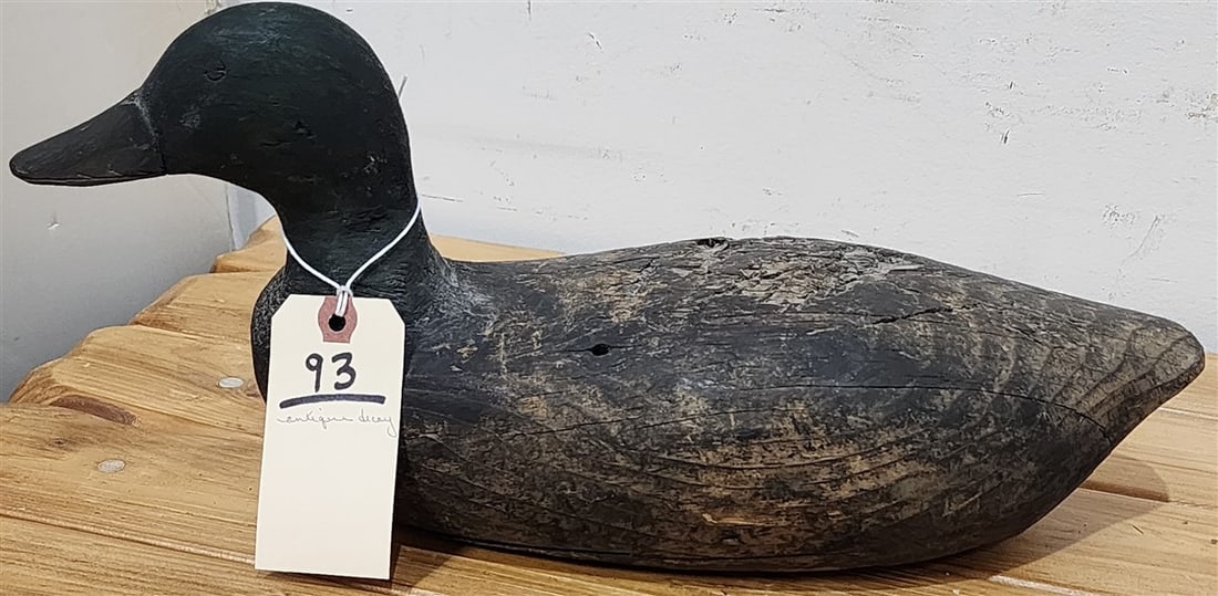 Antique Duck Decoy 7 1/2" H X 16 1/2" L X 6 1/2" W (1 of 3)