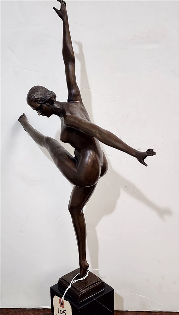 Bronze Deco Dancer After D. Chiparus 24" H - 4