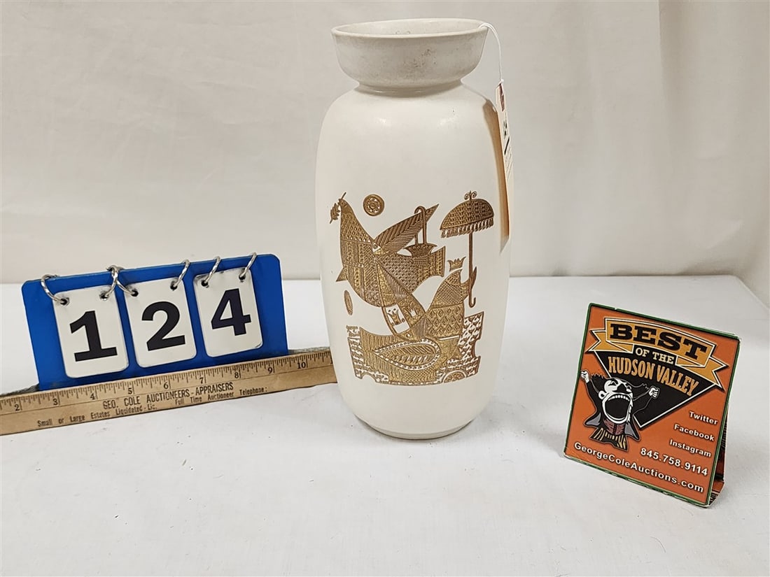 MCM Georges Briard Vase Made By Hyalyn Pottery Co. 10 1/2": MCM Georges Briard Vase Made By Hyalyn Pottery Co. 10 1/2"