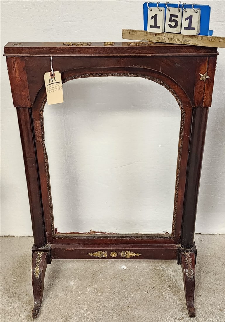 Empire Mahogany Fire Screen Frame 35" H X 23 1/2" W X 16" D (From The Livingston Estate, Teviotdale): Empire Mahogany Fire Screen Frame 35" H X 23 1/2" W X 16" D (From The Livingston Estate, Teviotdale)