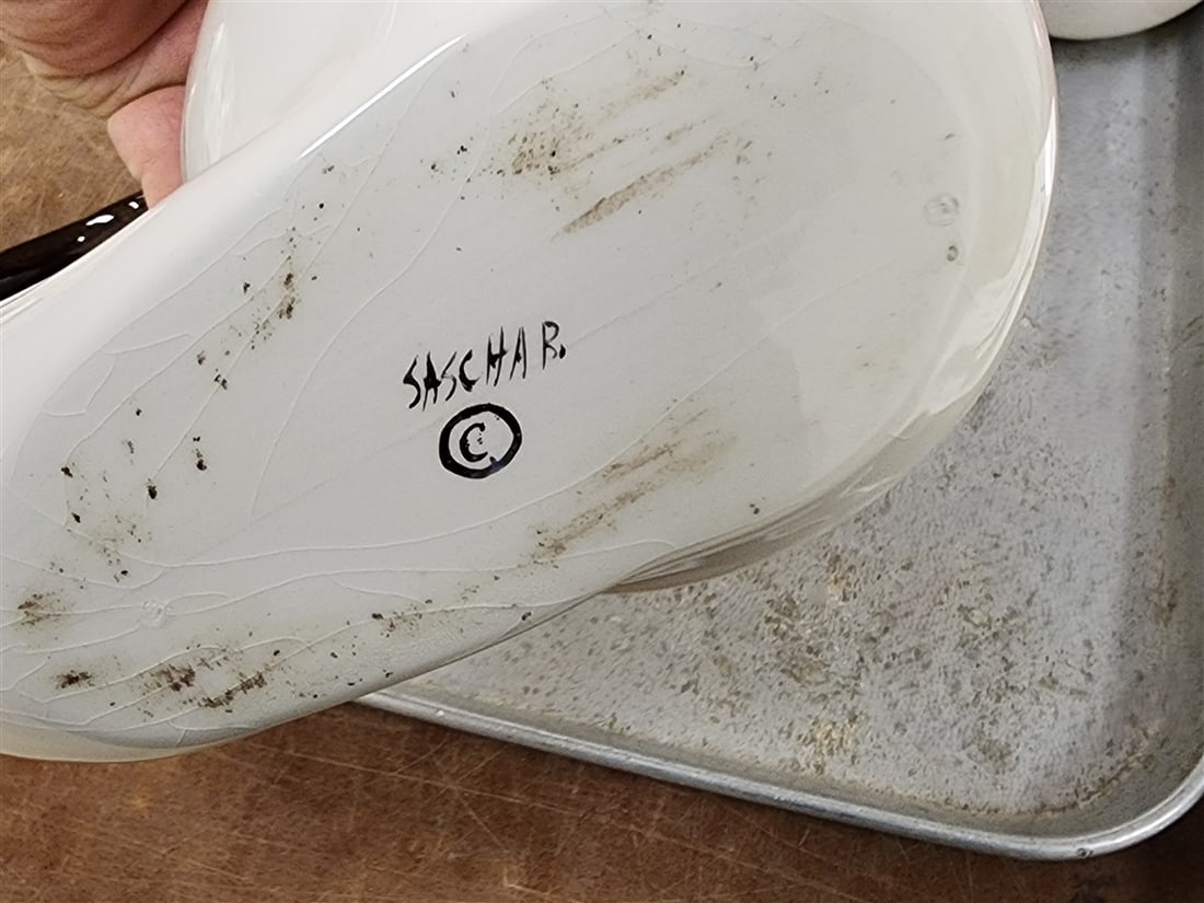 Tray 3 Sascha B. Ceramic Pipe Form Covered Jars - 2