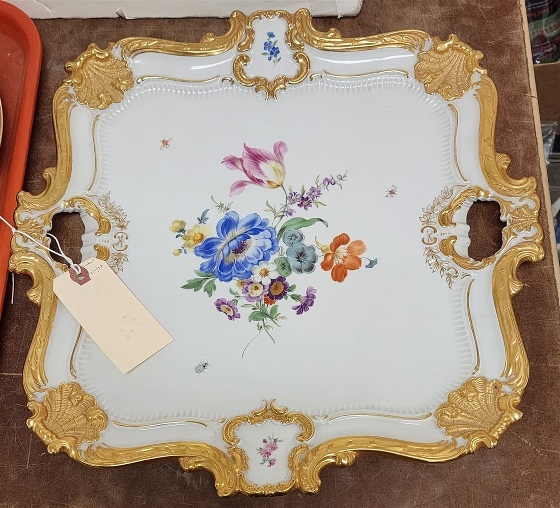 Meissen 16" Sq. Serving Platter (1 of 4)