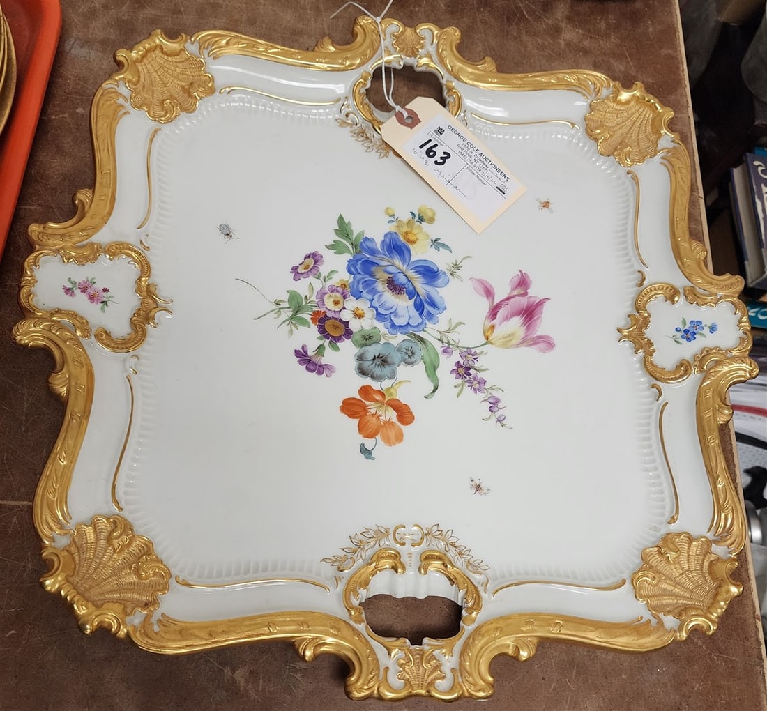 Meissen 16" Sq. Serving Platter - 4