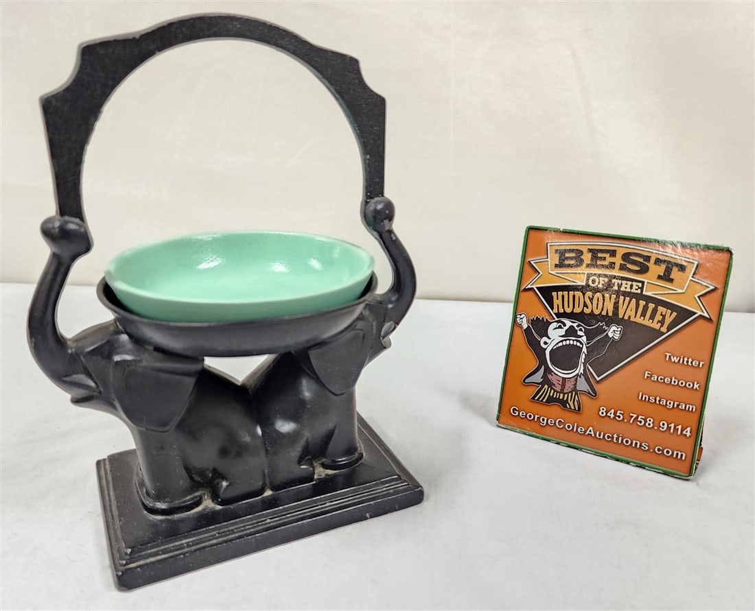 Art Deco Frankart Elephant Ashtray 7 1/2" X 6" W X 4" D: Art Deco Frankart Elephant Ashtray 7 1/2" X 6" W X 4" D