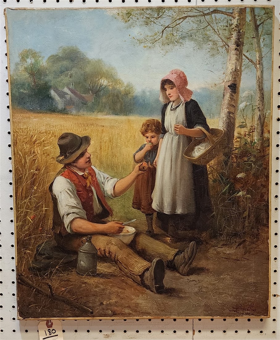 Unframed 19th C O/C Sgnd A. Rosell 1899 24" X 20": Unframed 19th C O/C Sgnd A. Rosell 1899 24" X 20"