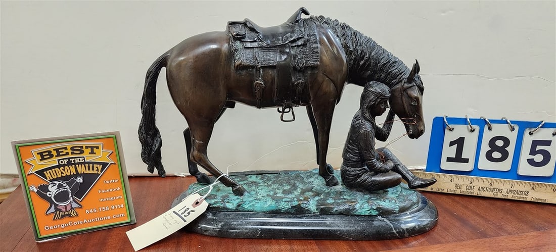 Bronze Group Sgnd Leonardo Rossi 10" H X 14 1/2" W X 7" D: Bronze Group Sgnd Leonardo Rossi 10" H X 14 1/2" W X 7" D