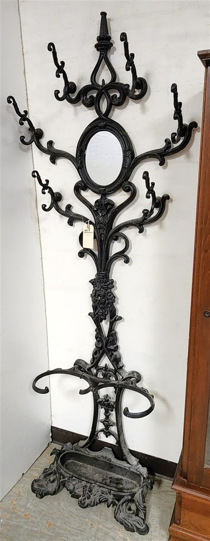 Victorian Cast Iron Hall Rack 6' H X 26 1/2" W (1 of 2)