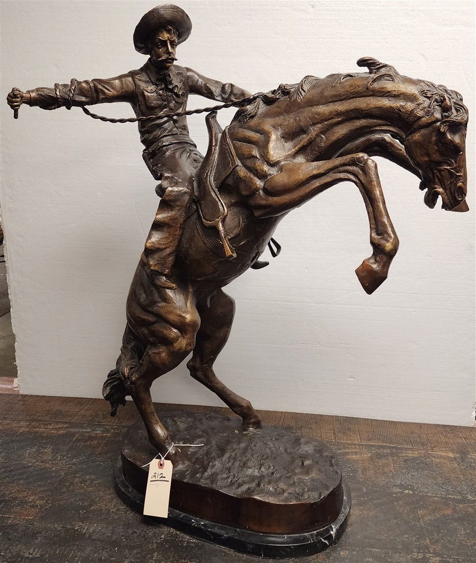 Bronze Group Bronco Buster 35" H X 27" W X 12" D (1 of 9)