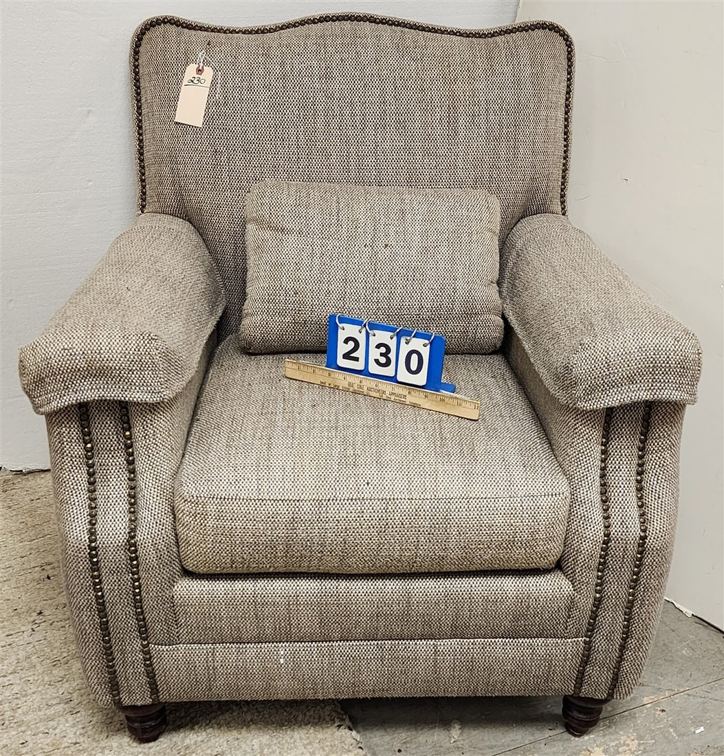 Uphols. Club Chair 35" H X 32" W X 23" D (1 of 2)