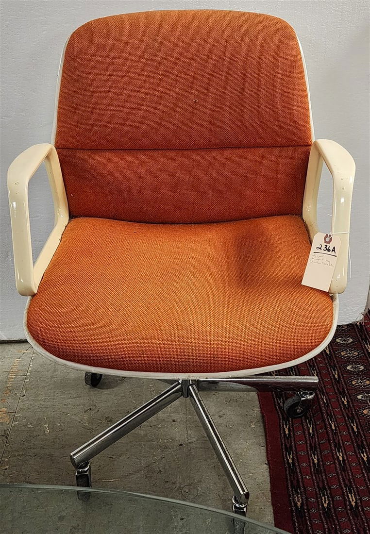 Knoll Desk Chair Designed By Charles Pollock 35" H X 25 1/2" W X 18 1/2" D (1 of 3)