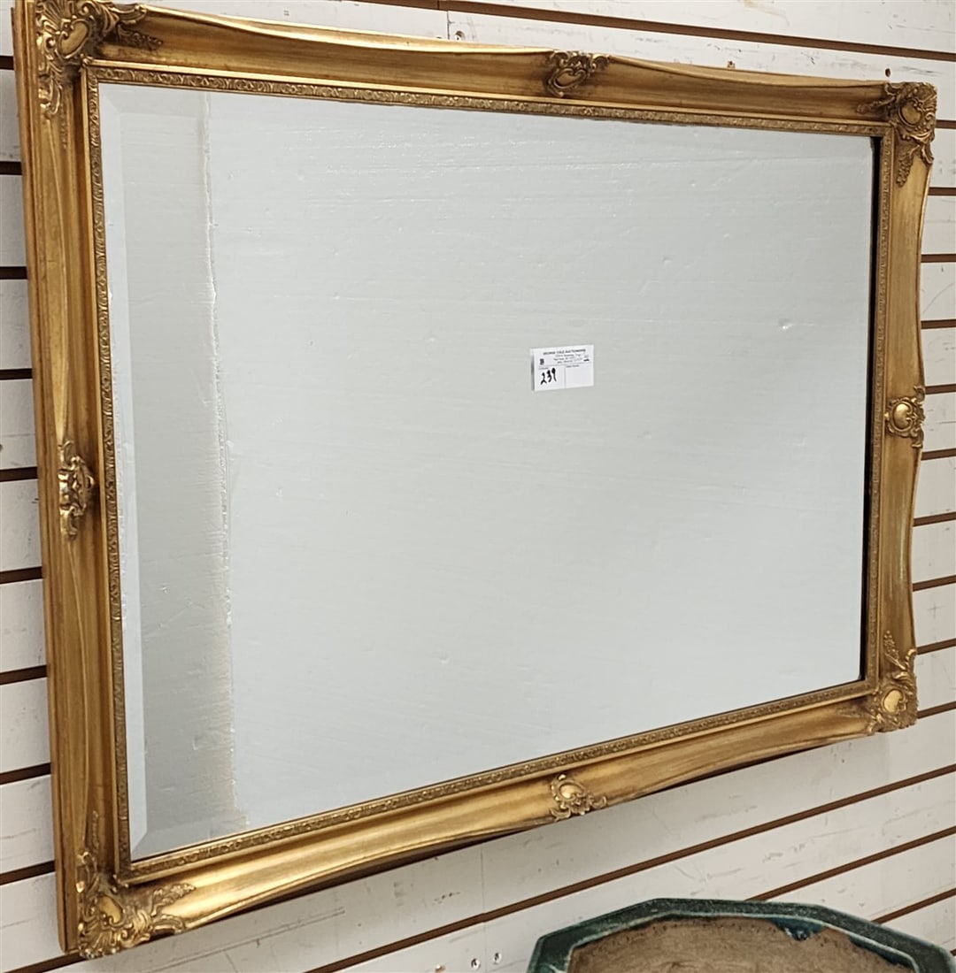 Gilt Framed Bevelled Mirror 28" X 40" (1 of 3)