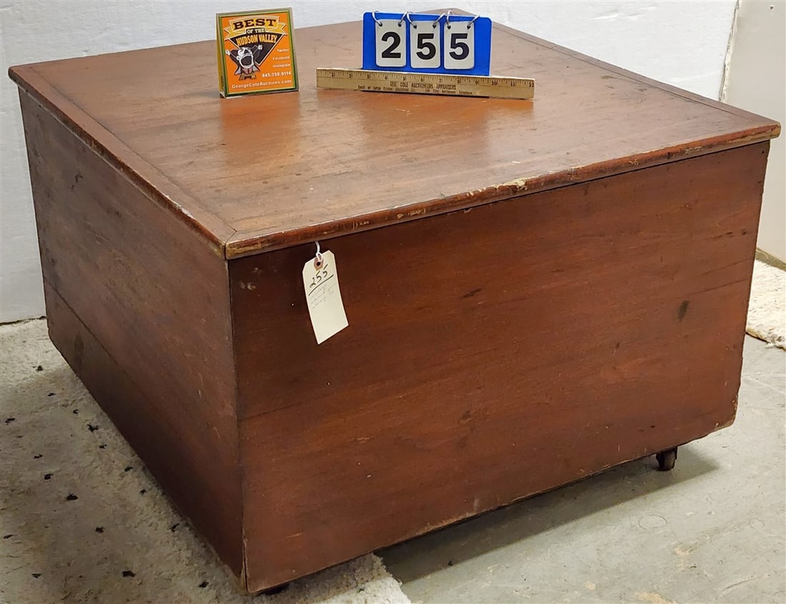 Vintage Stained Pine Storage Box 20" H X 31" W X 30 1/2" D (1 of 2)