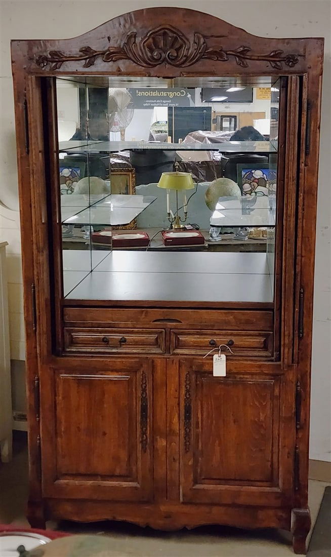 Pr. Bed Half Tester Cornice's w/Draperies 59" H X 46" W X 6" D (From The Livingston Estate, (1 of 6)