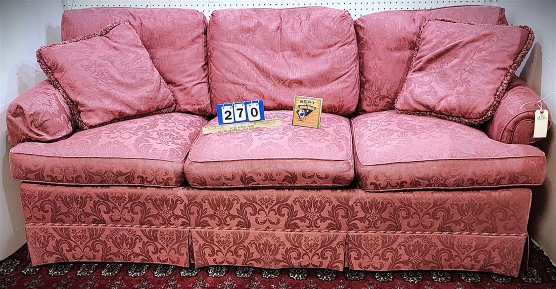 Uphols. Sofa 34" H X 6'3" L X 24" D: Uphols. Sofa 34" H X 6'3" L X 24" D