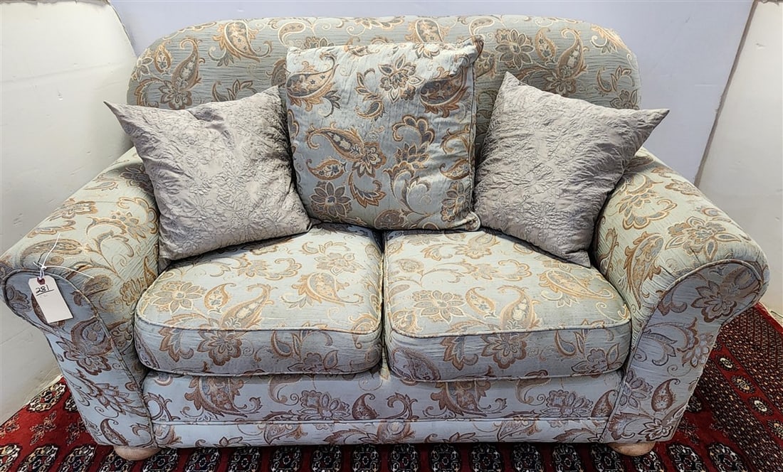 Uphols. Settee 35" H X 5' W X 26" D (1 of 2)