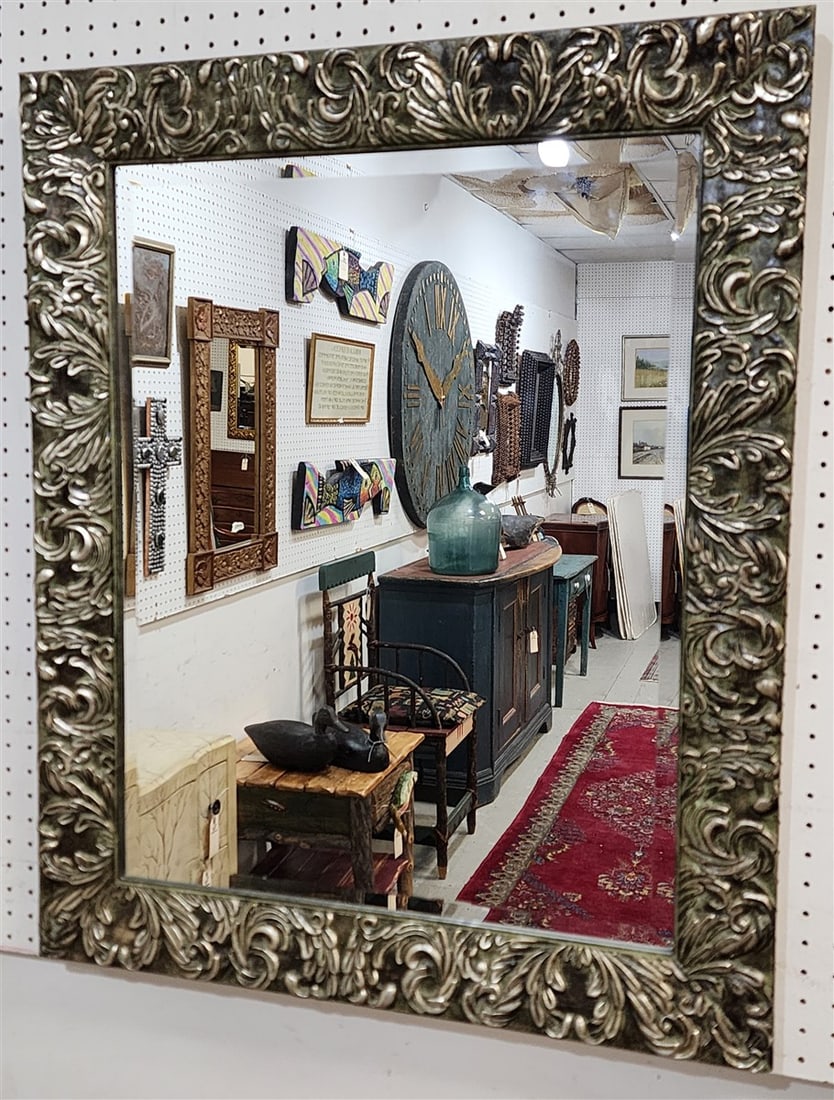 Silver Gilt Framed Bevelled Mirror 34" X 28" (1 of 3)