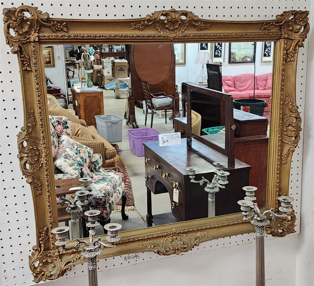 Gilt Framed Mirror 30" X 36" - 2
