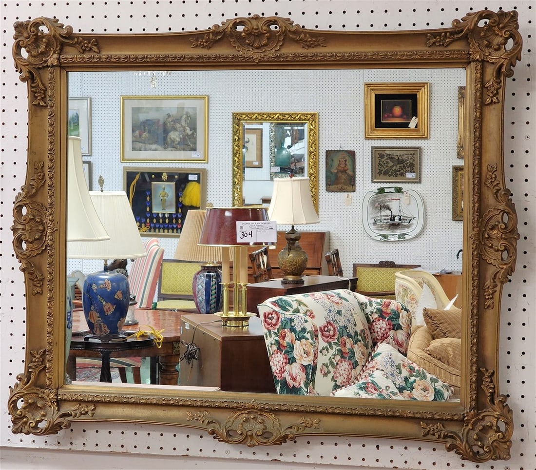 Gilt Framed Mirror 30" X 36" - 3