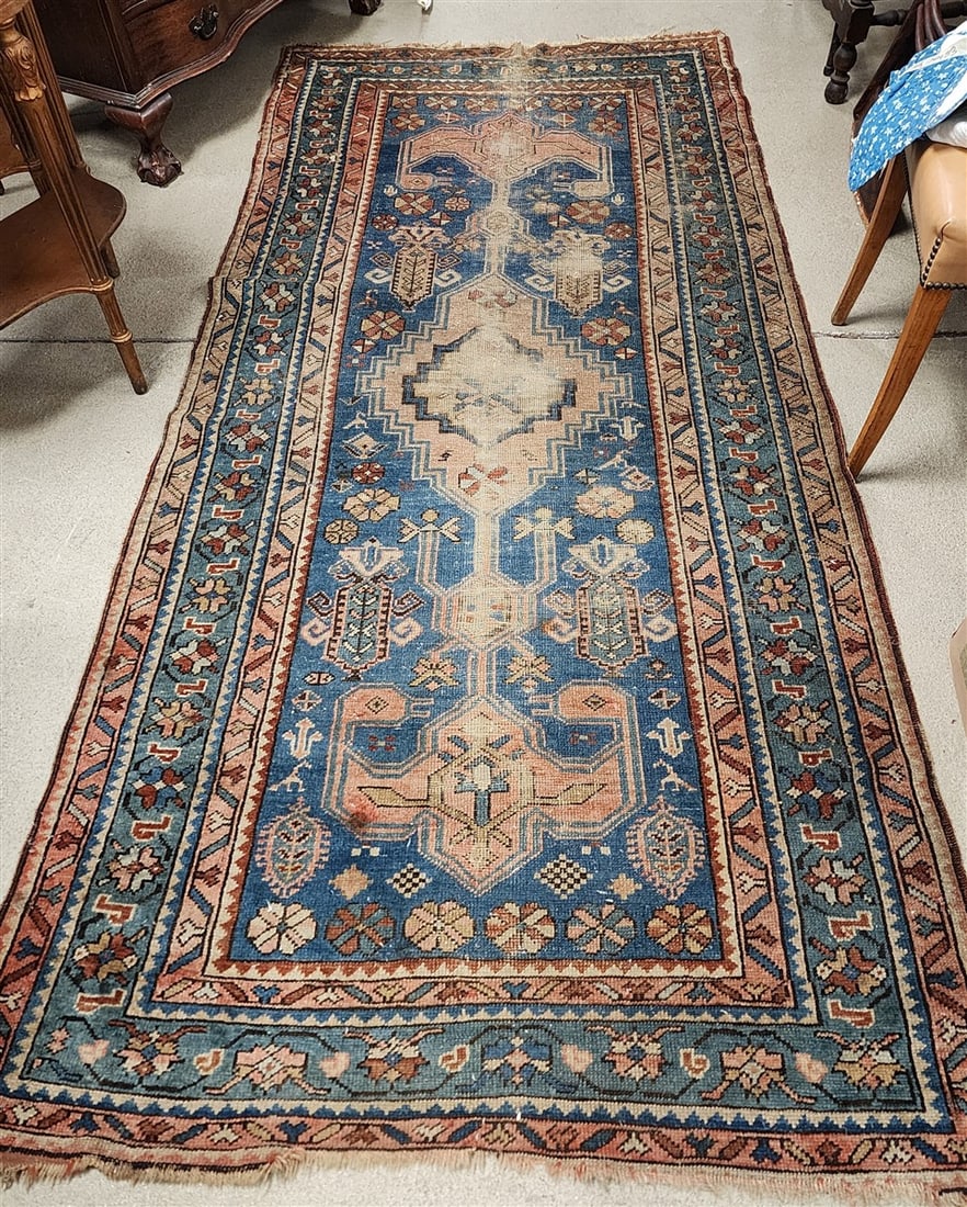 Antique Hamadan Rug 3'7" X 8' (From The Livingston Estate, Teviotdale) (1 of 6)