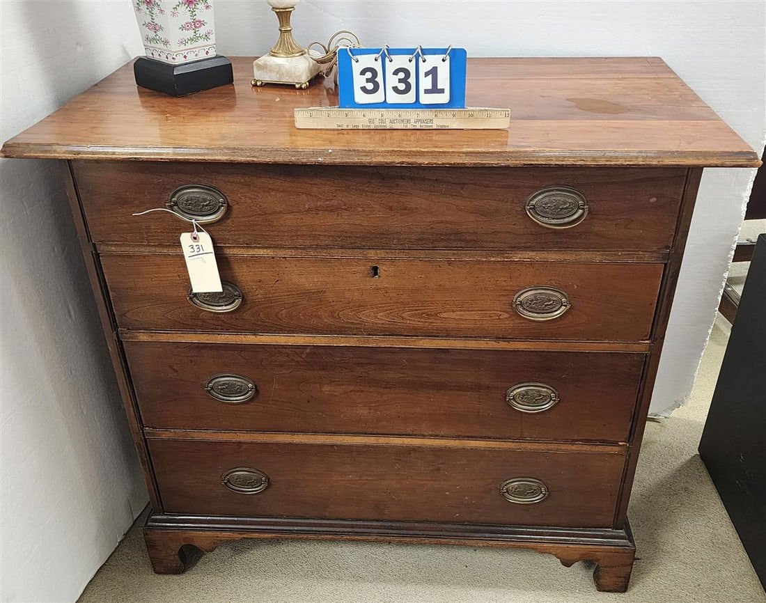 Cherry 4 Drawer Chest 3' H X 40" W X 20 1/2" D (1 of 2)