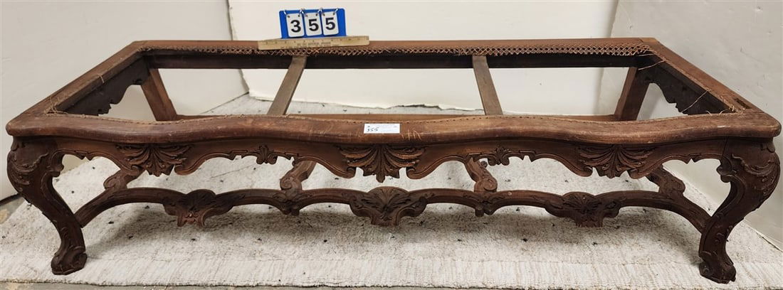 Mahogany Bench Base 16" H X 62 1/2" W X 20" D (From The Livingston Estate, Teviotdale): Mahogany Bench Base 16" H X 62 1/2" W X 20" D (From The Livingston Estate, Teviotdale)