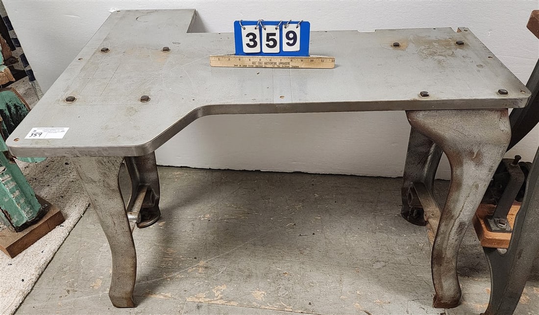 Vintage Cast Iron Base Work Stand 28" H X 42" W X 30" D (1 of 2)