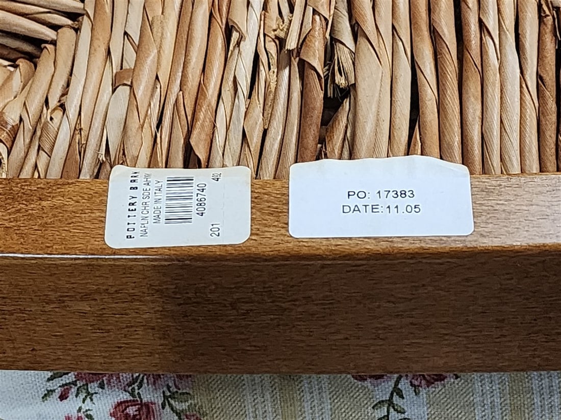 Set 6 Pine Rush Seat Chairs - 7