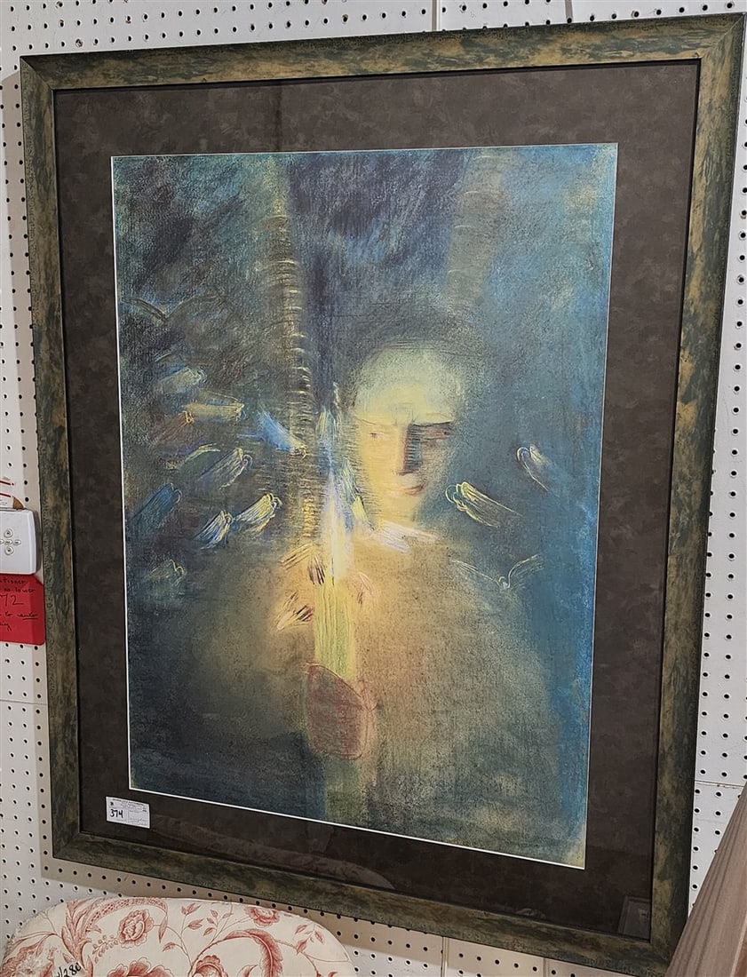 Abstract Print 35 1/2" X 26" w/Frame 46" X 36 1/2" (From The Livingston Estate, Teviotdale): Abstract Print 35 1/2" X 26" w/Frame 46" X 36 1/2" (From The Livingston Estate, Teviotdale)