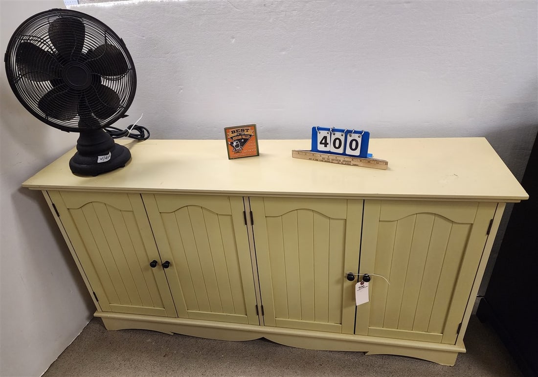 4 Door Ptd. Cabinet 30" H X 58" W X 14 1/2" D + Fan: 4 Door Ptd. Cabinet 30" H X 58" W X 14 1/2" D + Fan