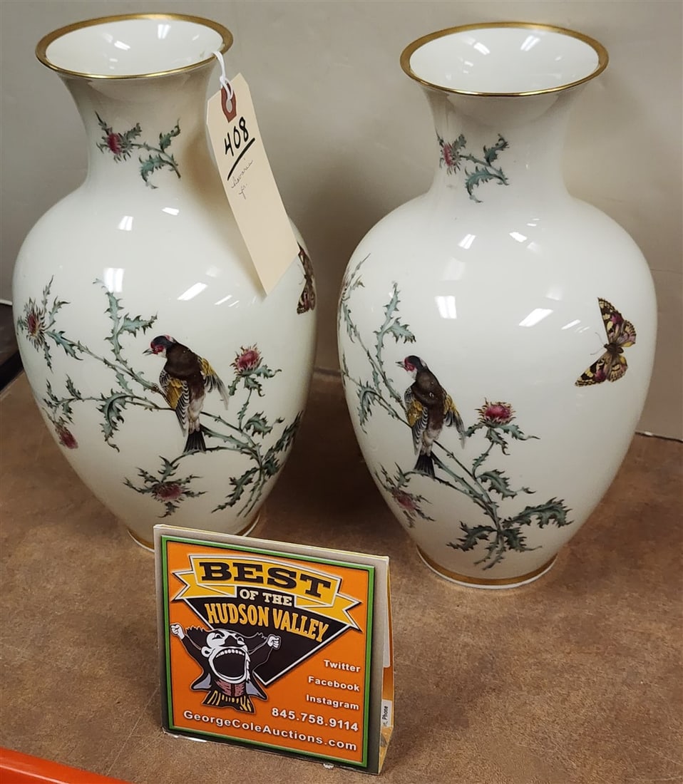 Pr. Bavaria Vases 'Electhal' 11 1/2": Pr. Bavaria Vases 'Electhal' 11 1/2"