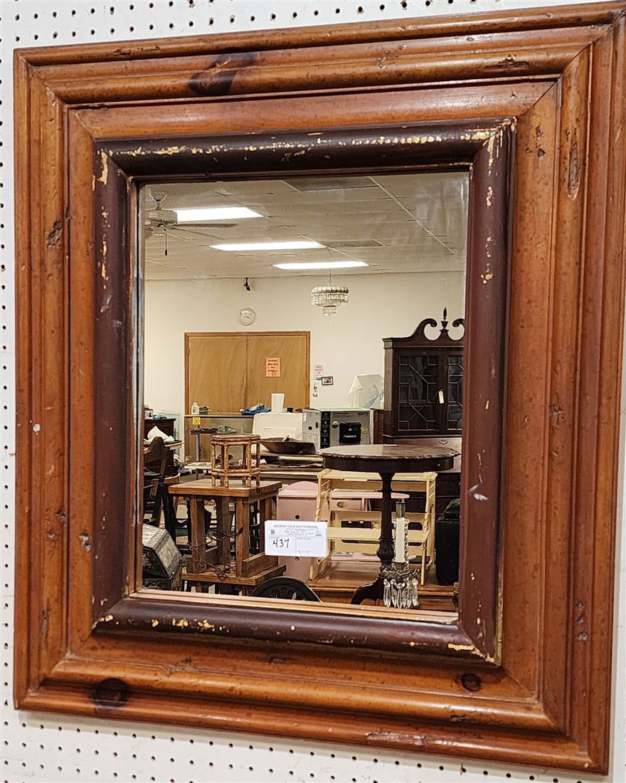 Pine Framed Mirror 32" X 28 1/4" (1 of 3)
