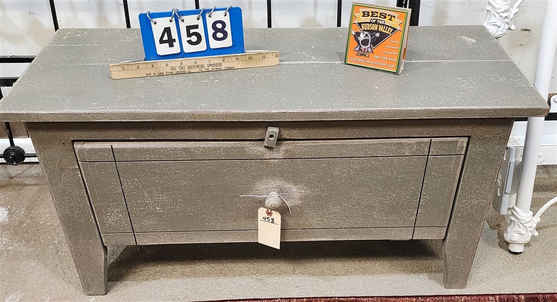 Ptd. 1 Door Fall Front Bench 18" H X 36" W X 14 1/2" D (1 of 3)