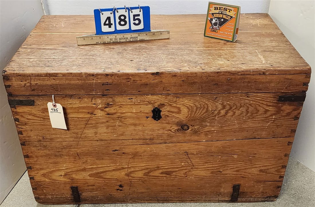 19th C Pine Trunk 21" H X 34" W X 19" D (1 of 4)