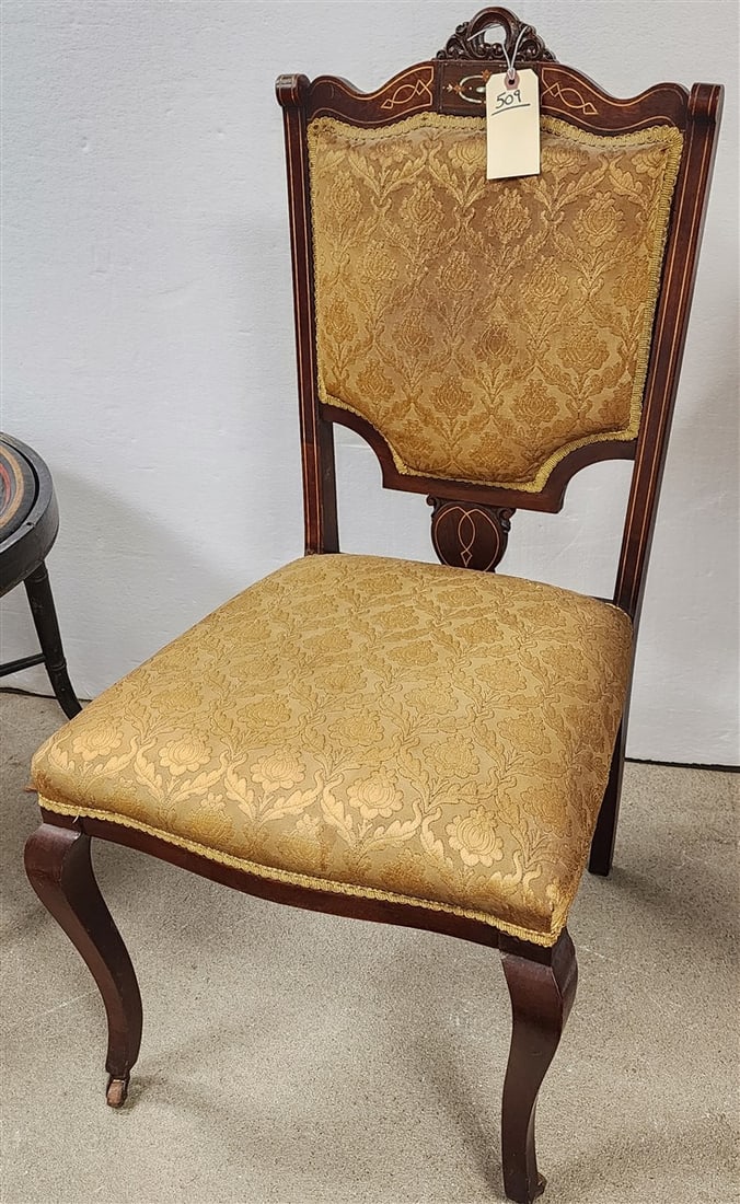 Mahogany Chair w/MOP & Band Inlay (1 of 3)