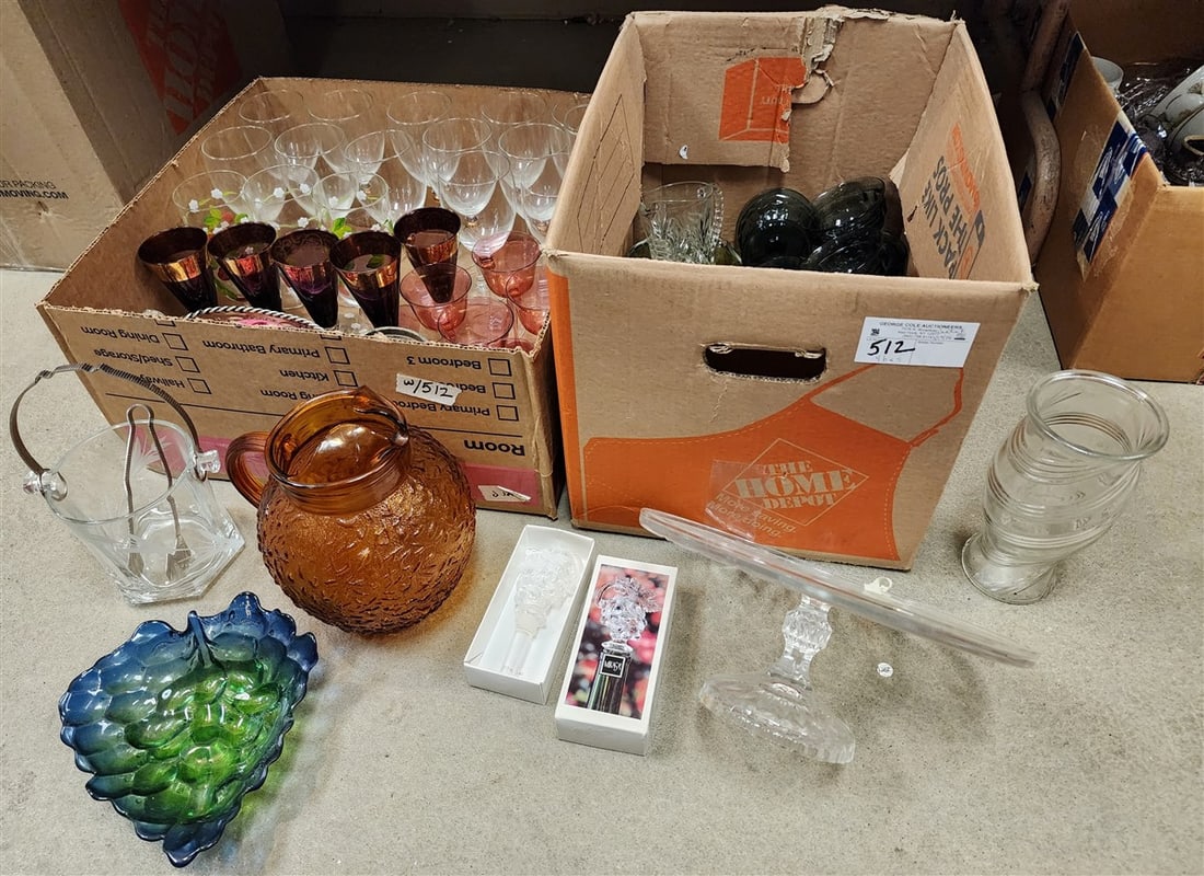 4 Bx's Misc - Stemware, Pressed Glass, Ceramics, Etc. (1 of 10)