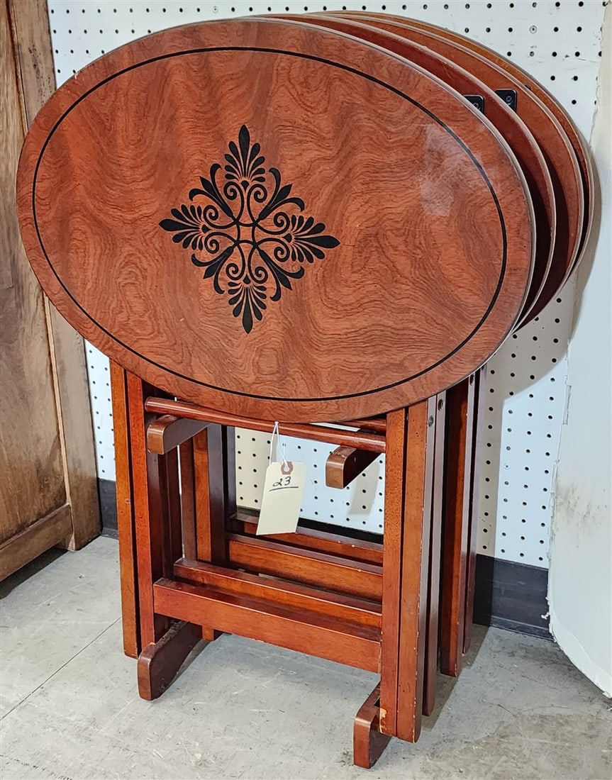 Rack Wooden Folding Tables 23" W X 16" D (1 of 3)