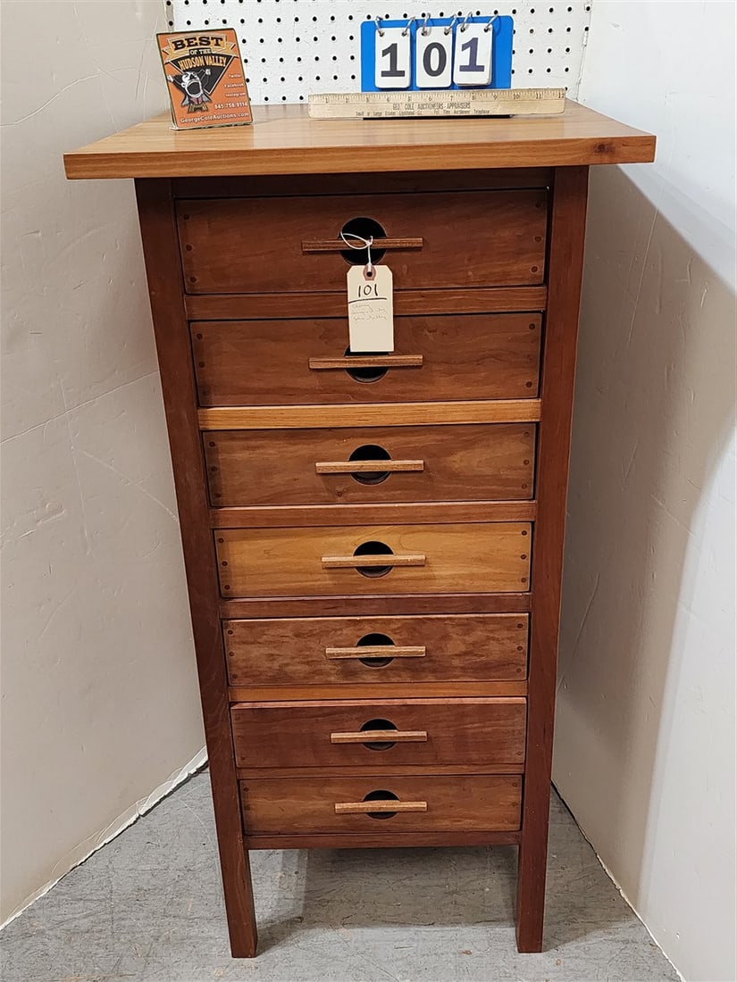 Cherry 7 Drawer Cabinet Designed By John Kelly 45" H X 22" W X 22" D (1 of 2)