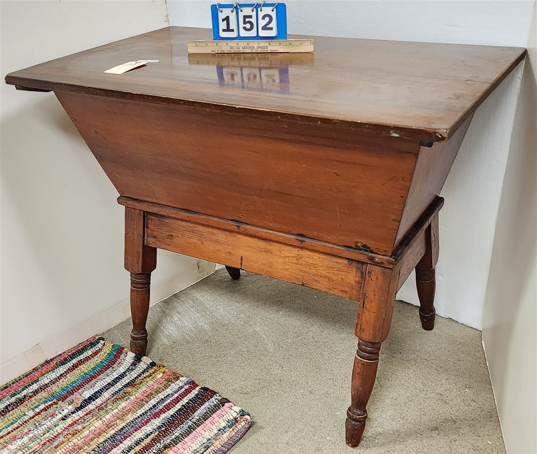 Primitive Walnut Dough Box w/Slide Top 30 1/2" H X 39 1/2" W X 29 1/2" D (1 of 3)