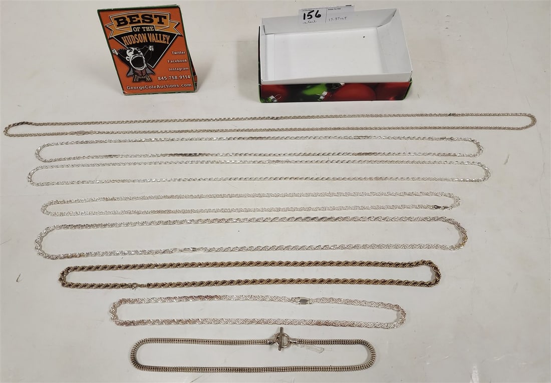 Bx Sterling Necklaces 13.87 ozT. (1 of 2)