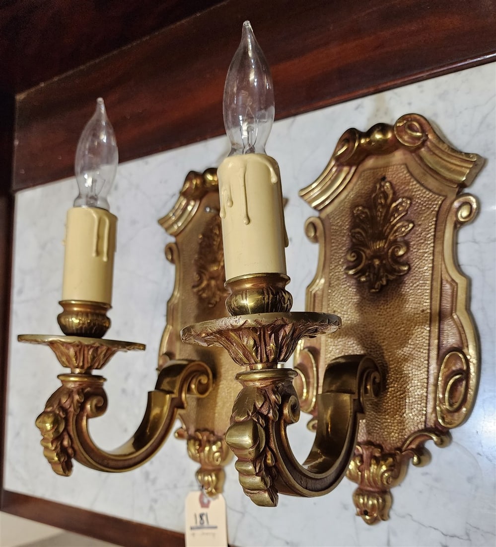 Pr. Bronze Sconces 12 1/2" H X 6" W (1 of 3)