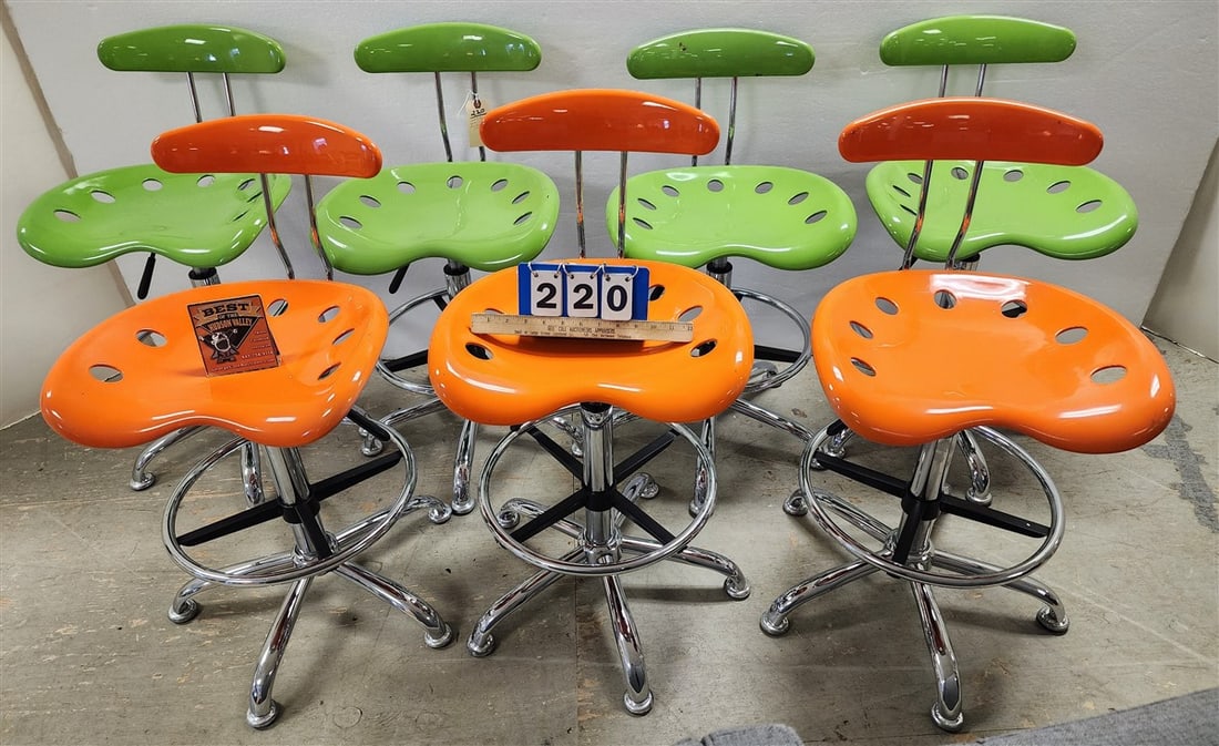 Set 7 Flash Furniture Adjustable Tractor Seat Chairs (1 of 4)